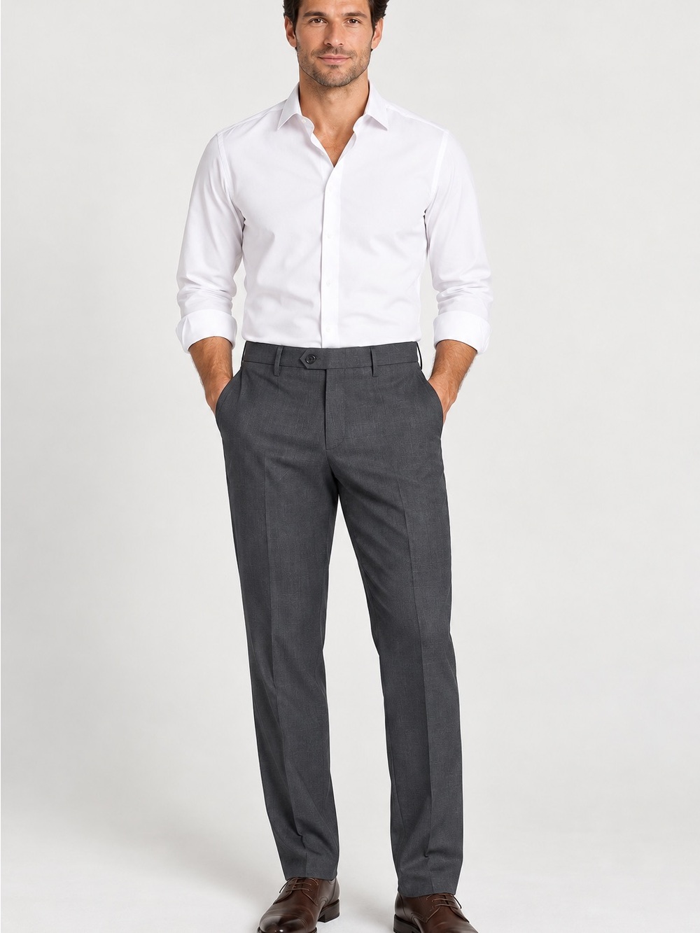 Haggar Classic Fit Men’s Dress Pants – Gray – Size 38 x 32